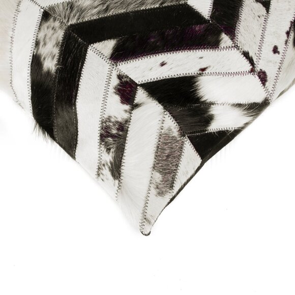 Natural Home Decor Torino Chevron Cowhide Pillow | 2-Piece | Black & natural - Picture 2 of 2